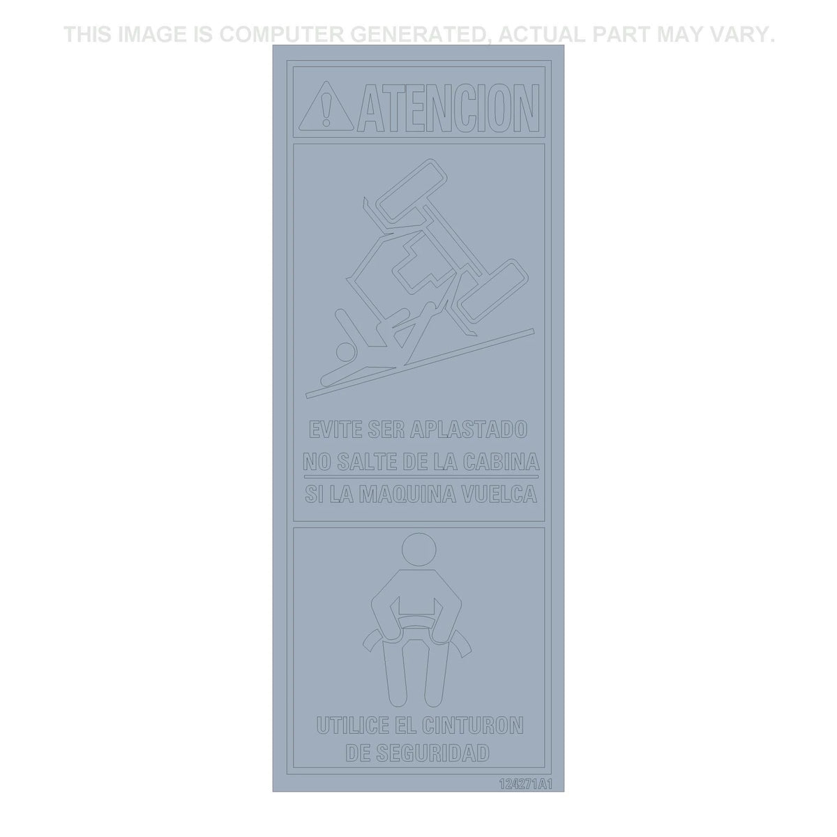 124271A1 - OEM WARNING DECAL - CASE CONSTRUCTION