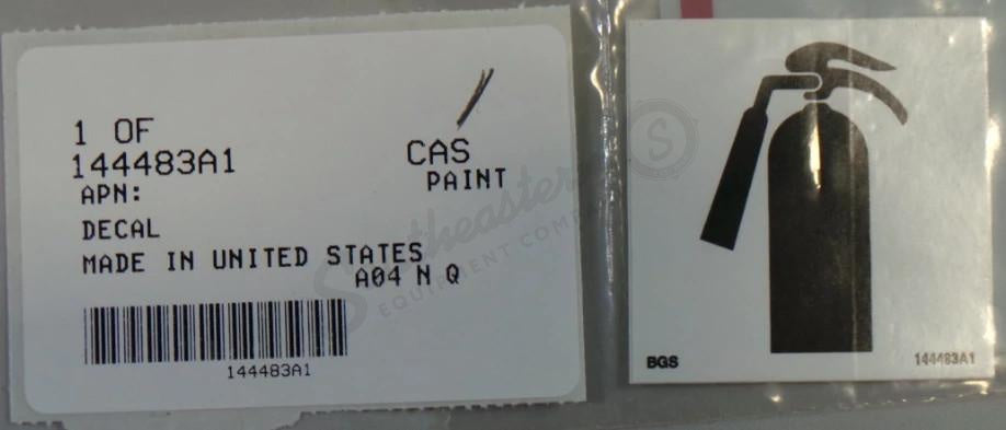 144483A1 - OEM FIRE EXTINGUISHER DECAL - CASE CONSTRUCTION