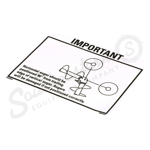 1989314C1 - OEM HORIZONTAL AUGER INSTRUCTIONS DECAL - CASE CONSTRUCTION