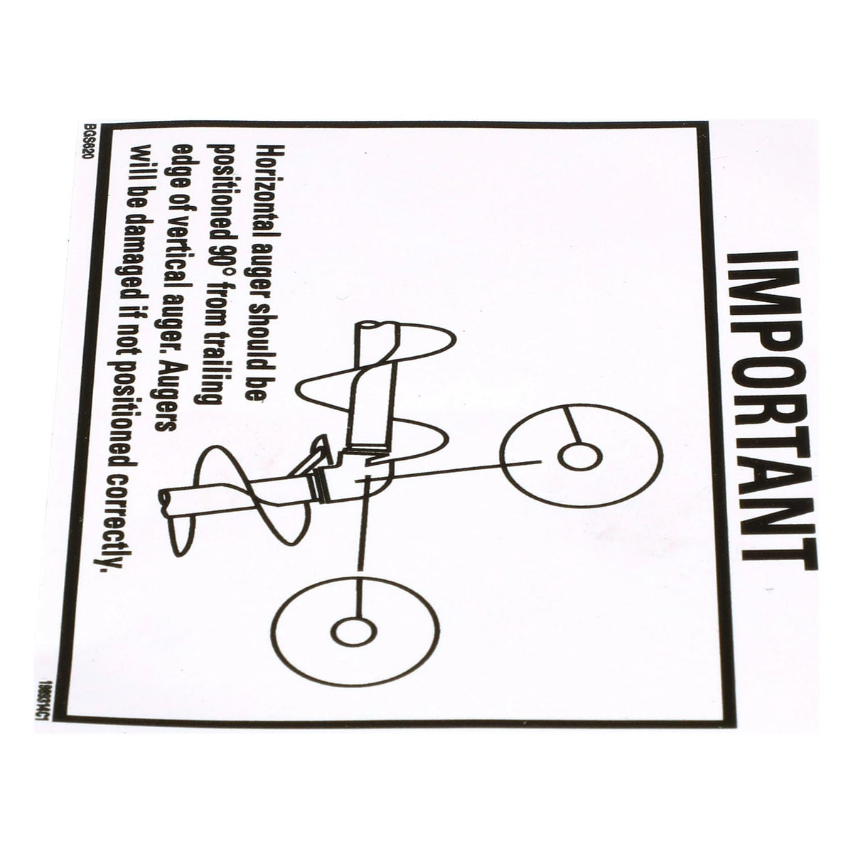 1989314C1 - OEM HORIZONTAL AUGER INSTRUCTIONS DECAL - CASE CONSTRUCTION
