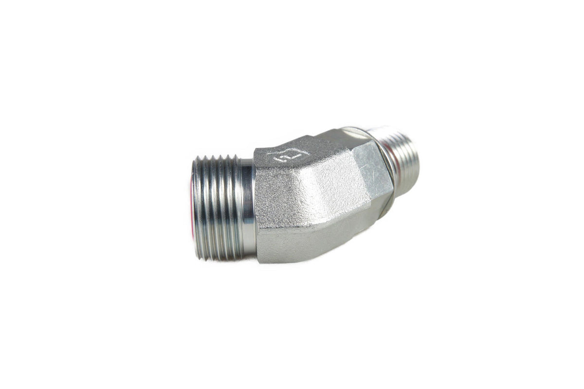 201-352 - OEM ELBOW 45 DEGREE ELBOW 1-3/16IN 12 MALE ORFS X 7/8IN 14 MALE ORB - CASE CONSTRUCTION