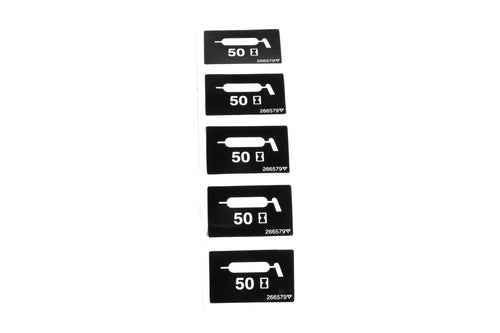 266579 - OEM LUBRICATION DECAL 50 HOURS - CASE CONSTRUCTION