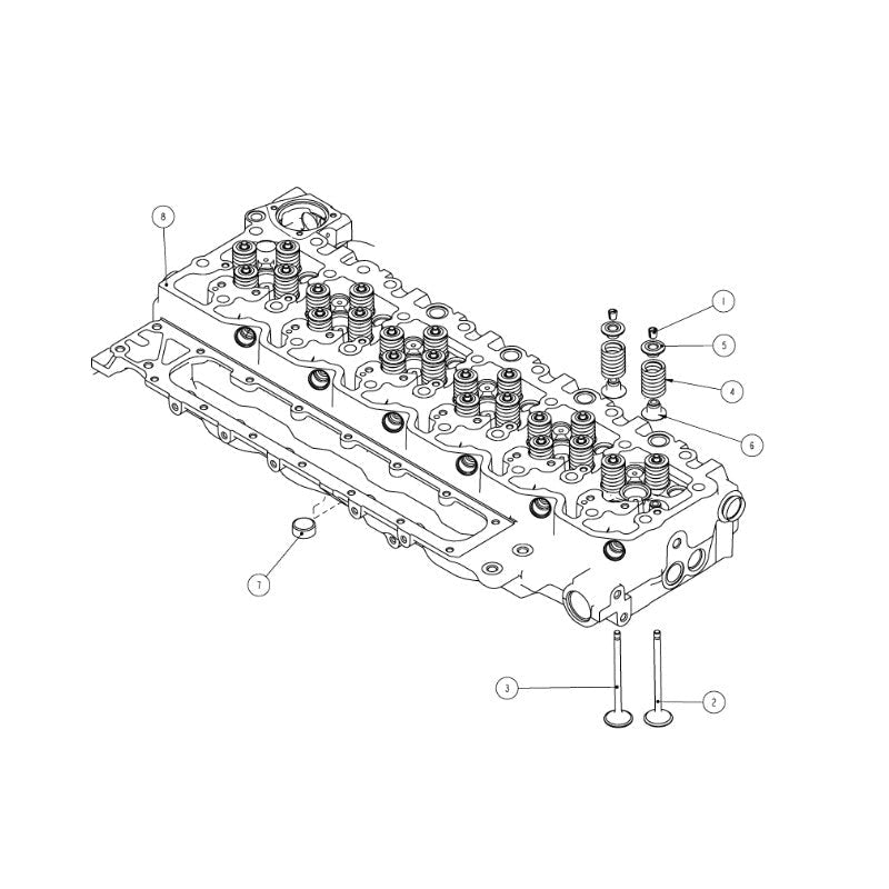 2831274 - OEM CYL HEAD W ELEMENTS - CASE CONSTRUCTION