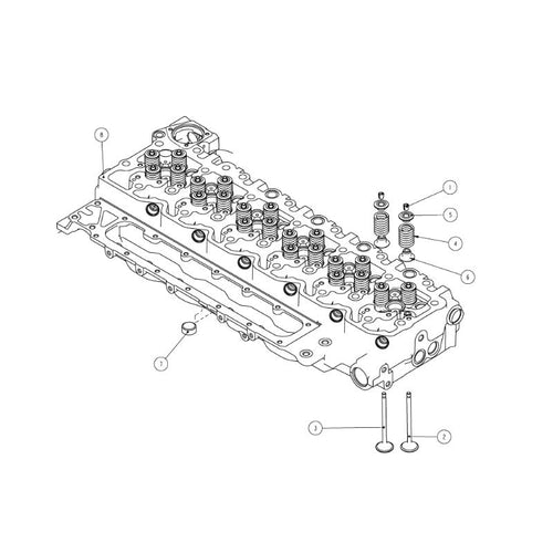 2831274 - OEM CYL HEAD W ELEMENTS - CASE CONSTRUCTION