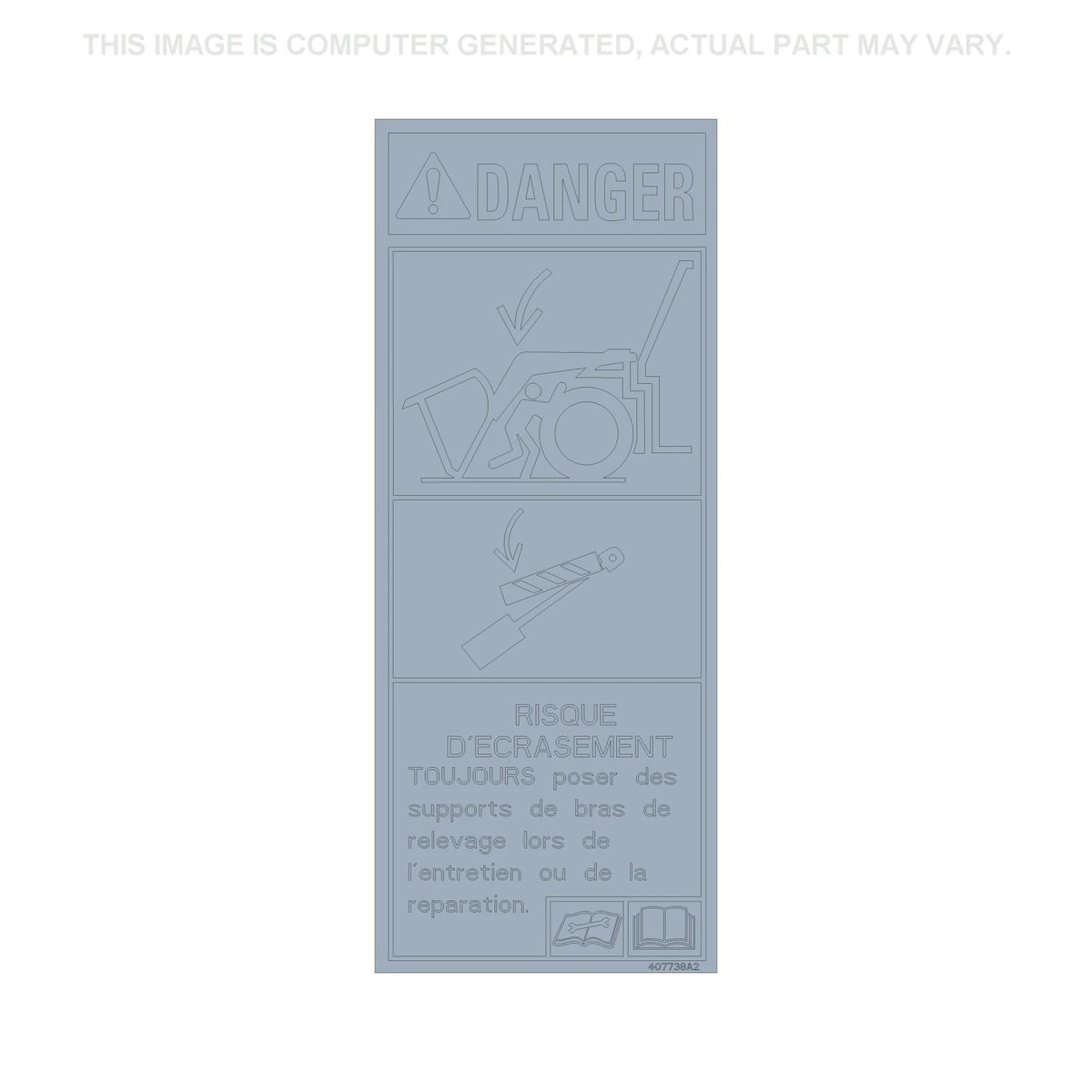 407738A2 - OEM DECAL DANGER - CASE CONSTRUCTION