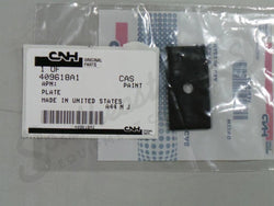 CASE Construction OEM Plate part number 409618A1