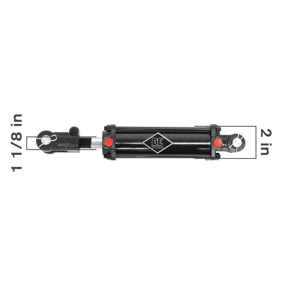 46.002.012X - OEM HYDRAULIC CYLINDER 12IN STROKE 2IN BORE 1 1/8IN ROD - CASE CONSTRUCTION