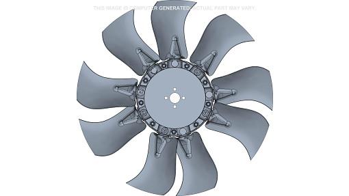 47426353 - OEM 9-BLADE RADIATOR FAN CLOCKWISE PUSHER 450 MM OD - CASE CONSTRUCTION