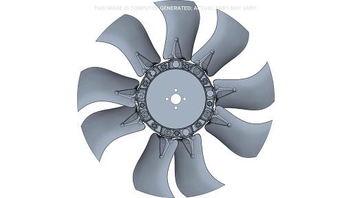 47426353 - OEM 9-BLADE RADIATOR FAN CLOCKWISE PUSHER 450 MM OD - CASE CONSTRUCTION