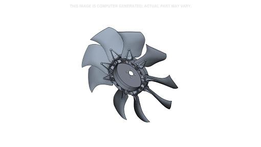 47426353 - OEM 9-BLADE RADIATOR FAN CLOCKWISE PUSHER 450 MM OD - CASE CONSTRUCTION