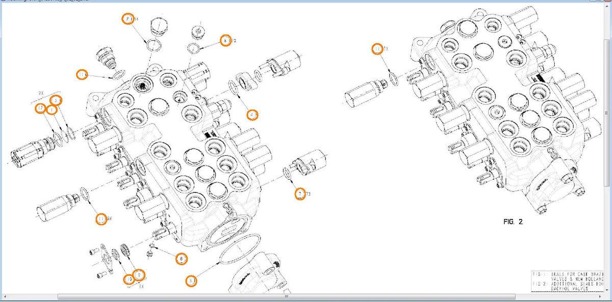 47556611 - OEM SEALS KIT - CASE CONSTRUCTION