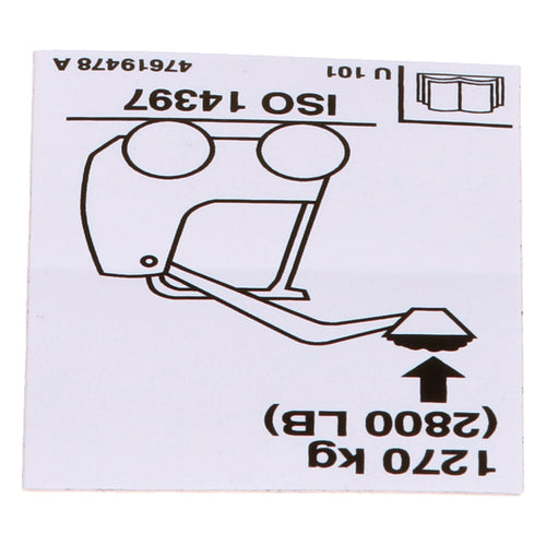 47619478 - OEM OPERATING CAPACITY DECAL - CASE CONSTRUCTION