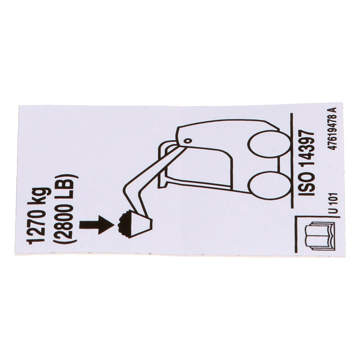 47619478 - OEM OPERATING CAPACITY DECAL - CASE CONSTRUCTION