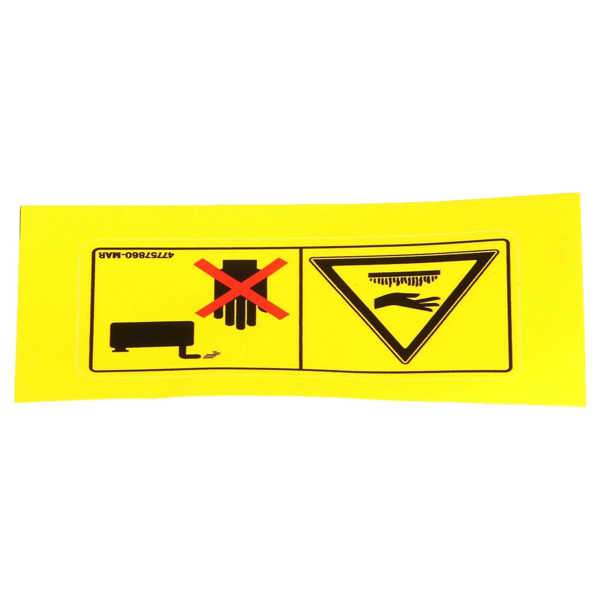 47757860 - OEM WARNING DECAL BLACK - CASE CONSTRUCTION