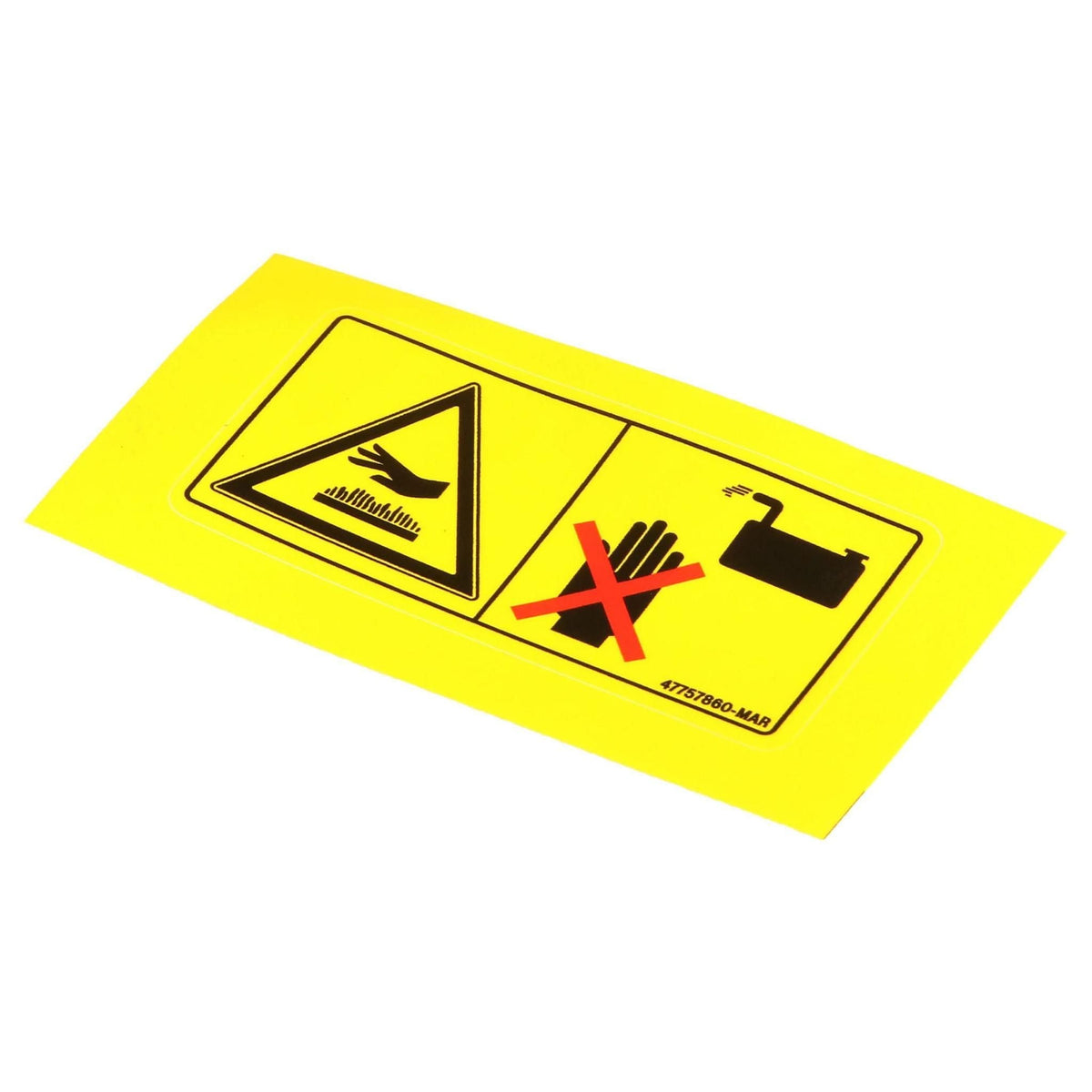 47757860 - OEM WARNING DECAL BLACK - CASE CONSTRUCTION