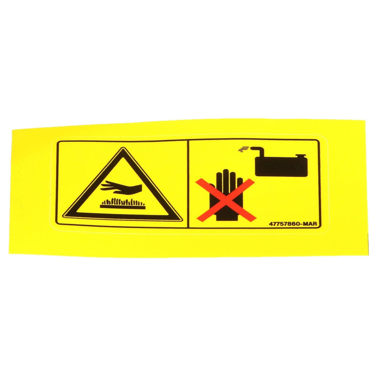 47757860 - OEM WARNING DECAL BLACK - CASE CONSTRUCTION