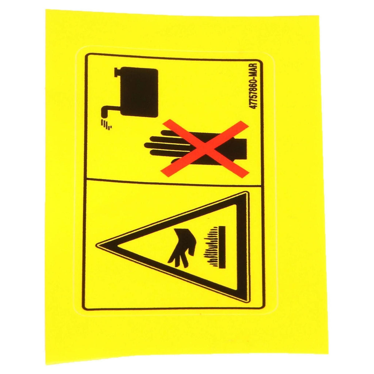 47757860 - OEM WARNING DECAL BLACK - CASE CONSTRUCTION