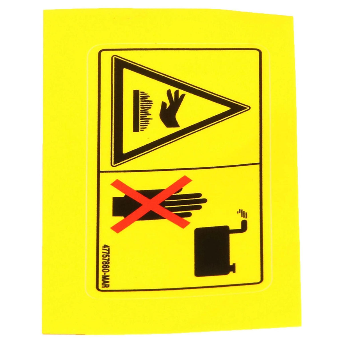 47757860 - OEM WARNING DECAL BLACK - CASE CONSTRUCTION