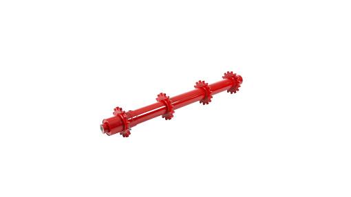47771414 - OEM UPPER STRAW ELEVATOR SPROCKET TUBE 1214 MM L - CASE CONSTRUCTION