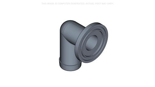47780622 - OEM DIRECTOVALVE® HOSE BARB FLANGE 50-SERIES 90° X 1" - CASE CONSTRUCTION