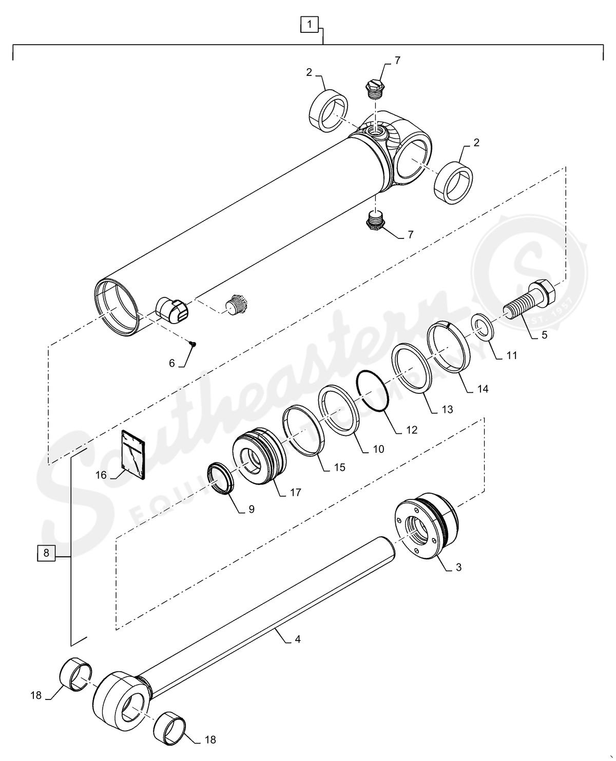 47827392 - OEM CYLINDER END BUSHING - CASE CONSTRUCTION