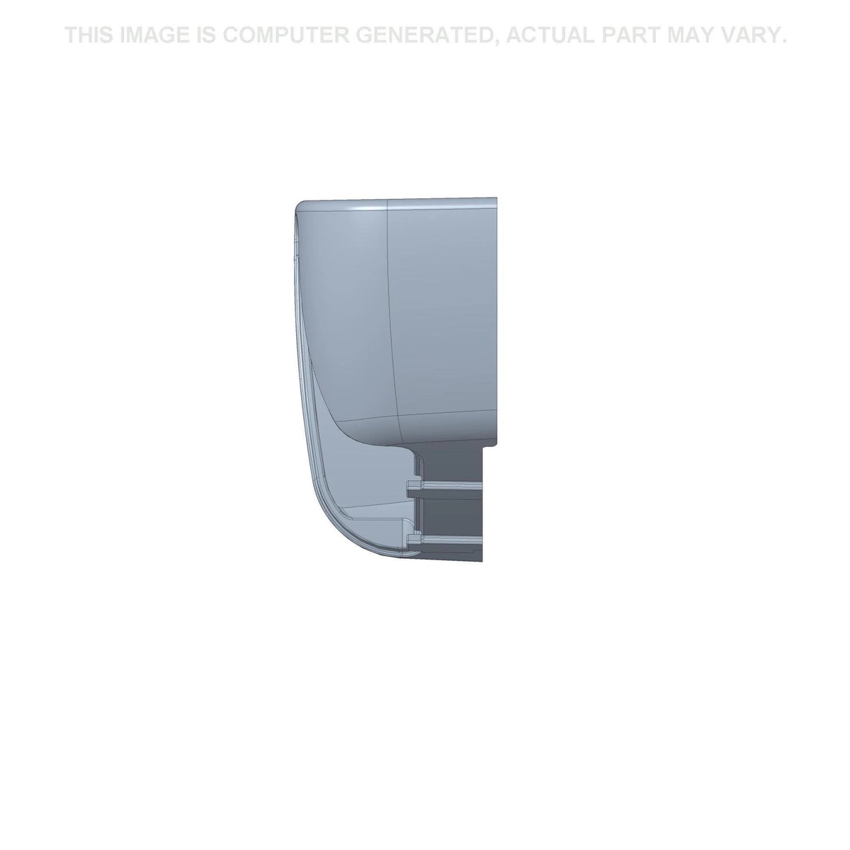 47919150 - OEM LEFT GRAY BUMPER - CASE CONSTRUCTION