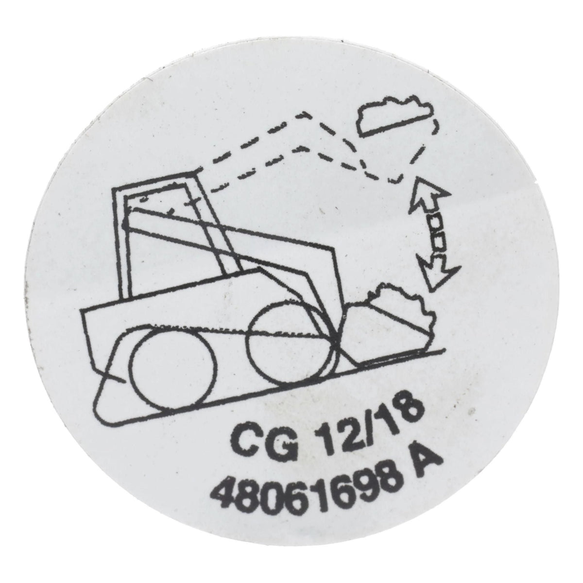 48061698 - OEM BOOM OVERRIDE DECAL - CASE CONSTRUCTION