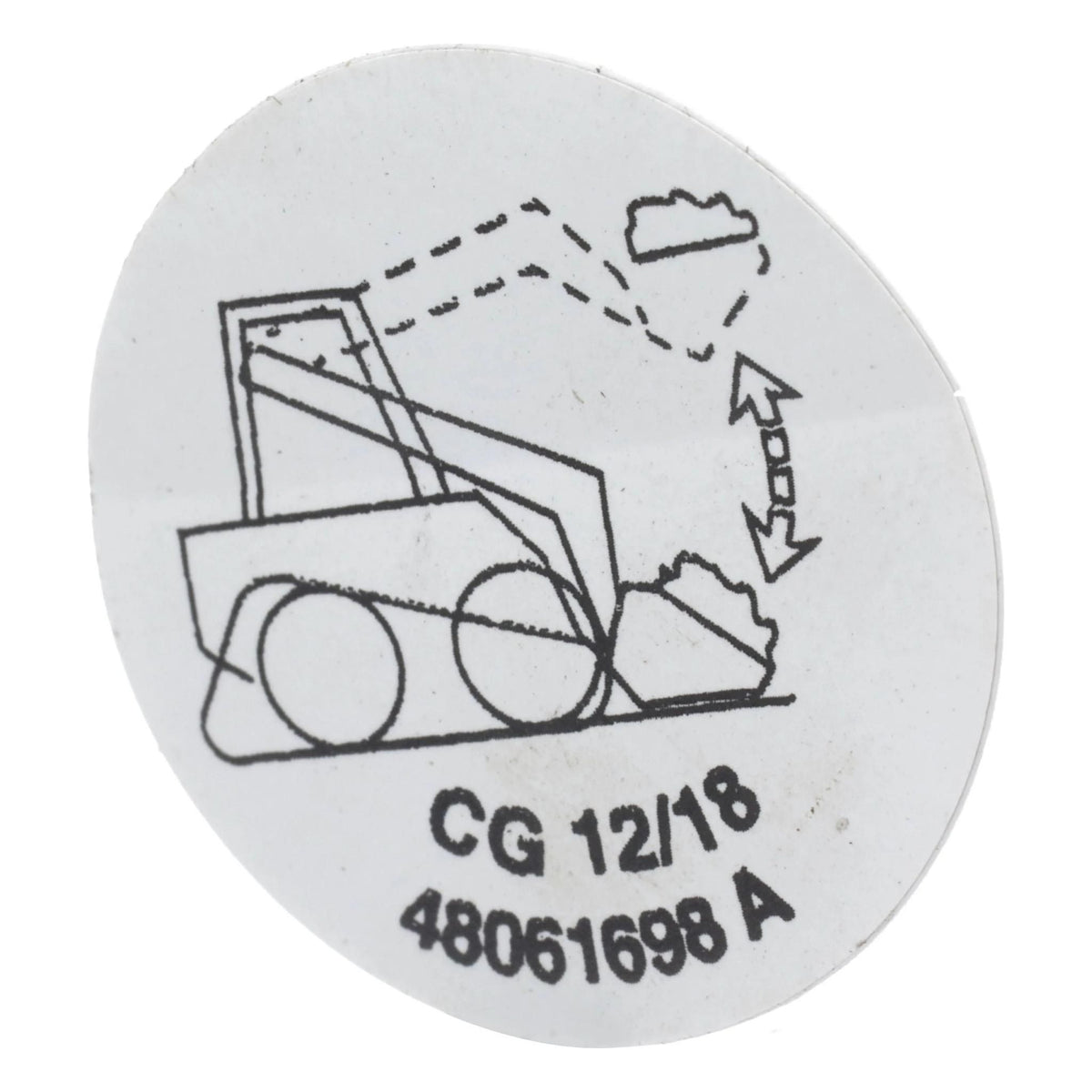 48061698 - OEM BOOM OVERRIDE DECAL - CASE CONSTRUCTION