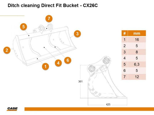48095281 - Cucharón original (OEM) - Case Construction