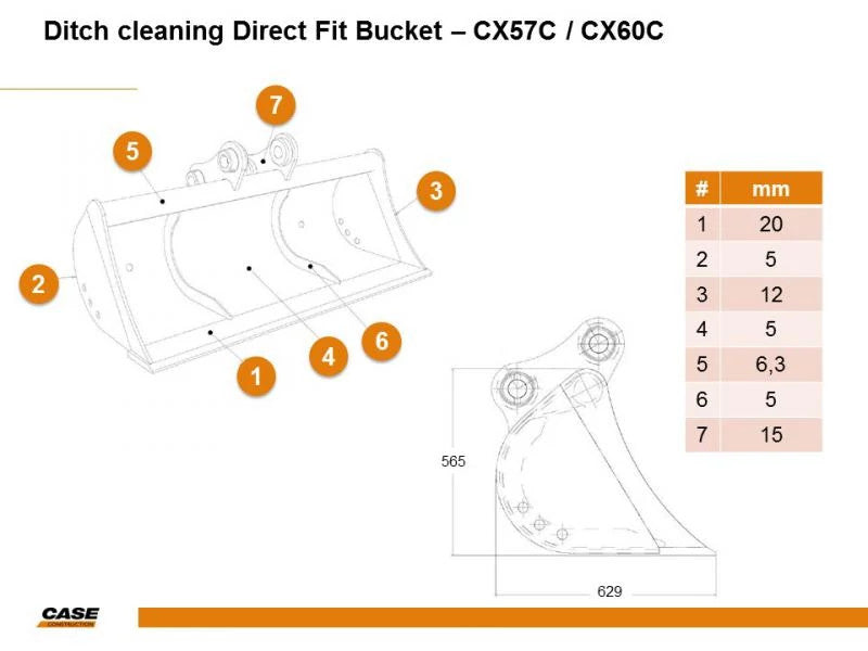 48095730 - OEM BUCKET - CASE CONSTRUCTION