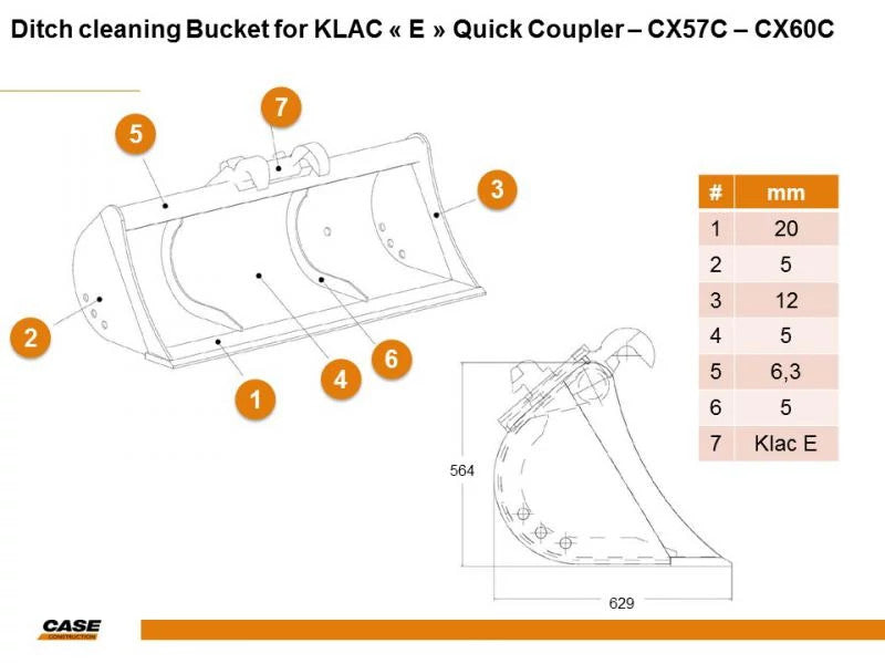 48098918 - OEM BUCKET - CASE CONSTRUCTION