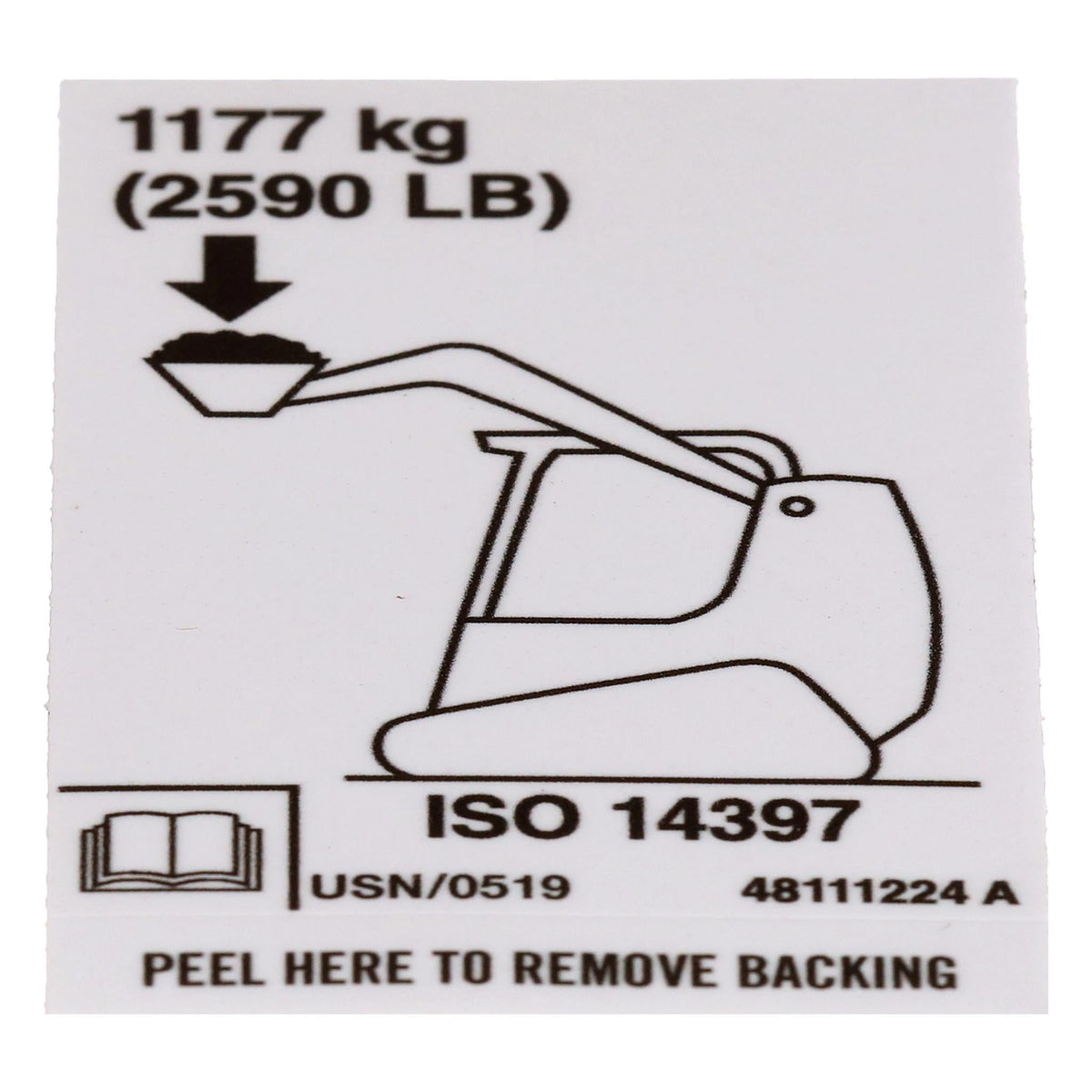 48111224 - OEM OPERATING CAPACITY DECAL - CASE CONSTRUCTION
