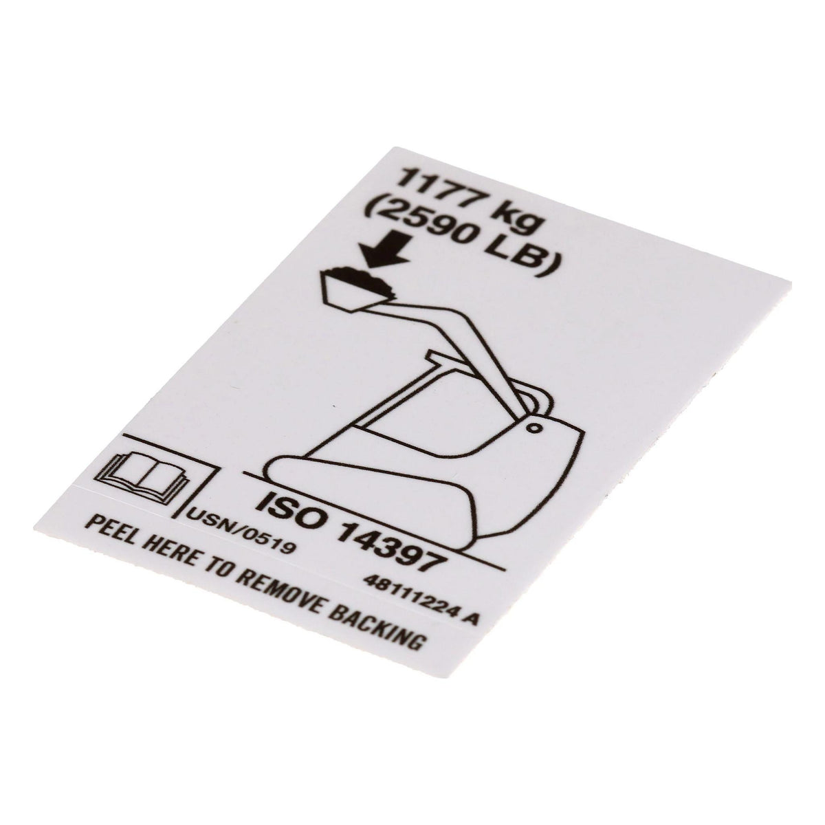 48111224 - OEM OPERATING CAPACITY DECAL - CASE CONSTRUCTION