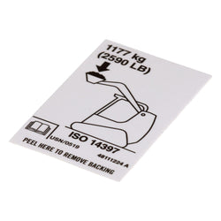 CASE Construction OEM Operating Capacity Decal part number 48111224 — image 1 of 3