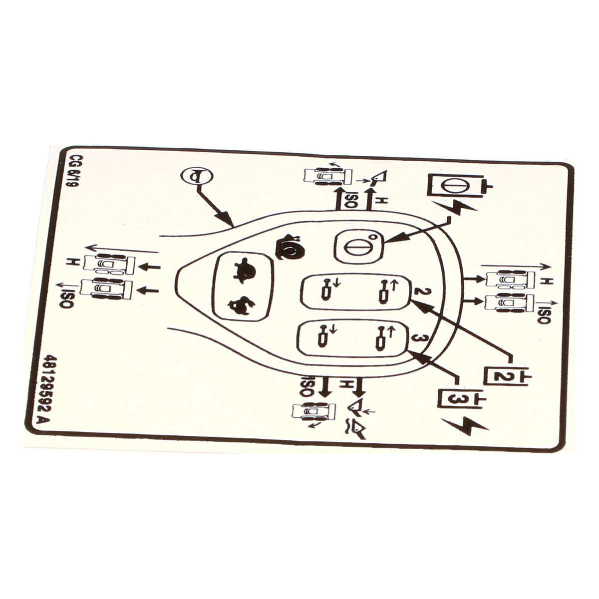 48129592 - OEM LEVEL 450-550 DECAL - CASE CONSTRUCTION