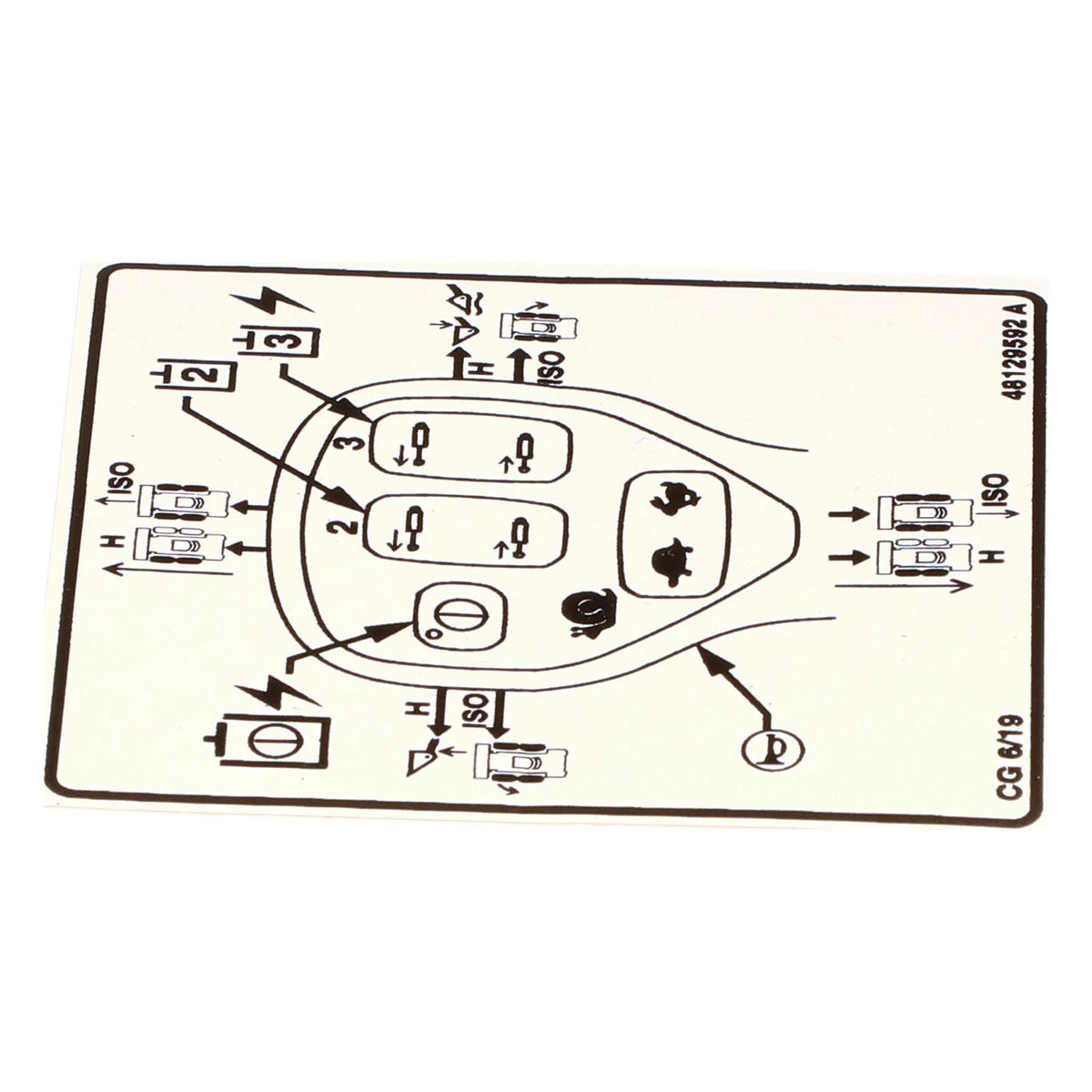 48129592 - OEM LEVEL 450-550 DECAL - CASE CONSTRUCTION