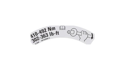 48152899 - OEM REAR WHEEL BOLT TORQUE DECAL - CASE CONSTRUCTION