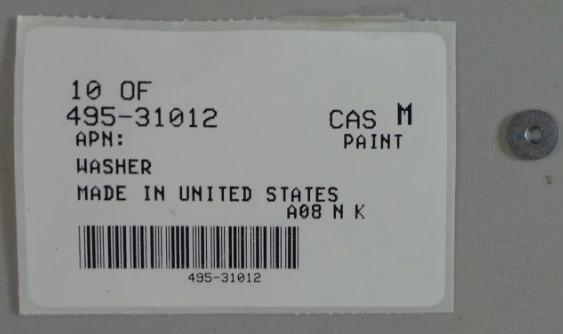 495-31012 - OEM WASHER - CASE CONSTRUCTION