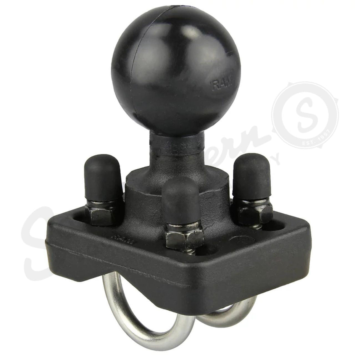 51427982 - OEM RAM DOUBLE U-BOLT BALL BASE FOR 0.75IN-1IN RAILS - CASE CONSTRUCTION