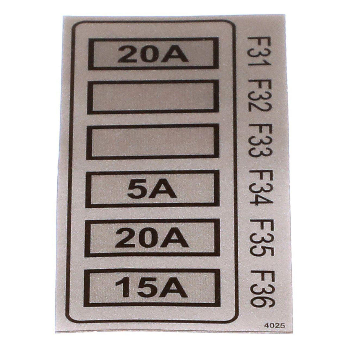 51642535 - OEM FUSE BLOCK DECAL - CASE CONSTRUCTION