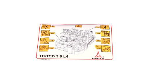 51662121 - OEM ENGINE MAINTENANCE DECAL - CASE CONSTRUCTION