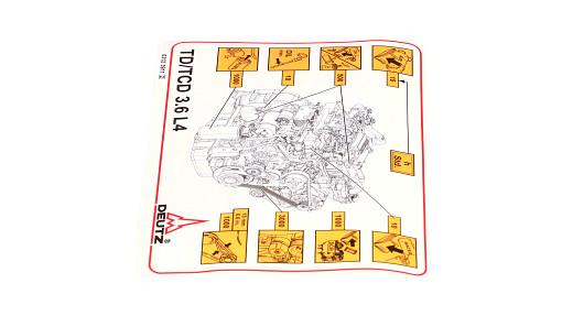51662121 - OEM ENGINE MAINTENANCE DECAL - CASE CONSTRUCTION