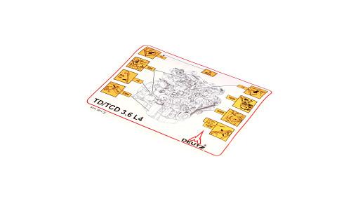 51662121 - OEM ENGINE MAINTENANCE DECAL - CASE CONSTRUCTION