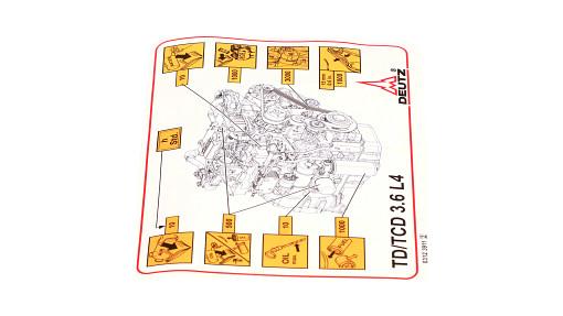 51662121 - OEM ENGINE MAINTENANCE DECAL - CASE CONSTRUCTION