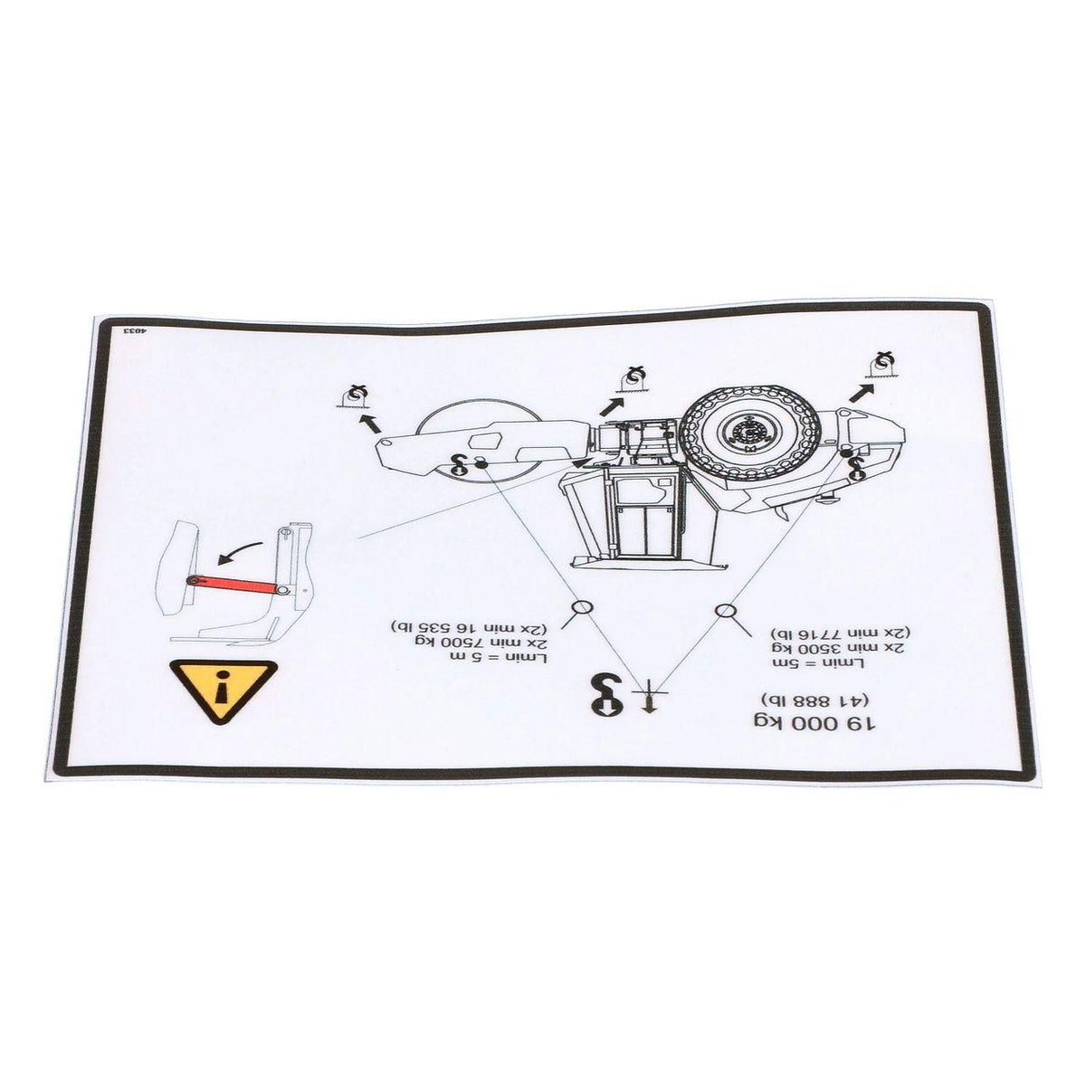 51662122 - OEM LIFTING DECAL - CASE CONSTRUCTION
