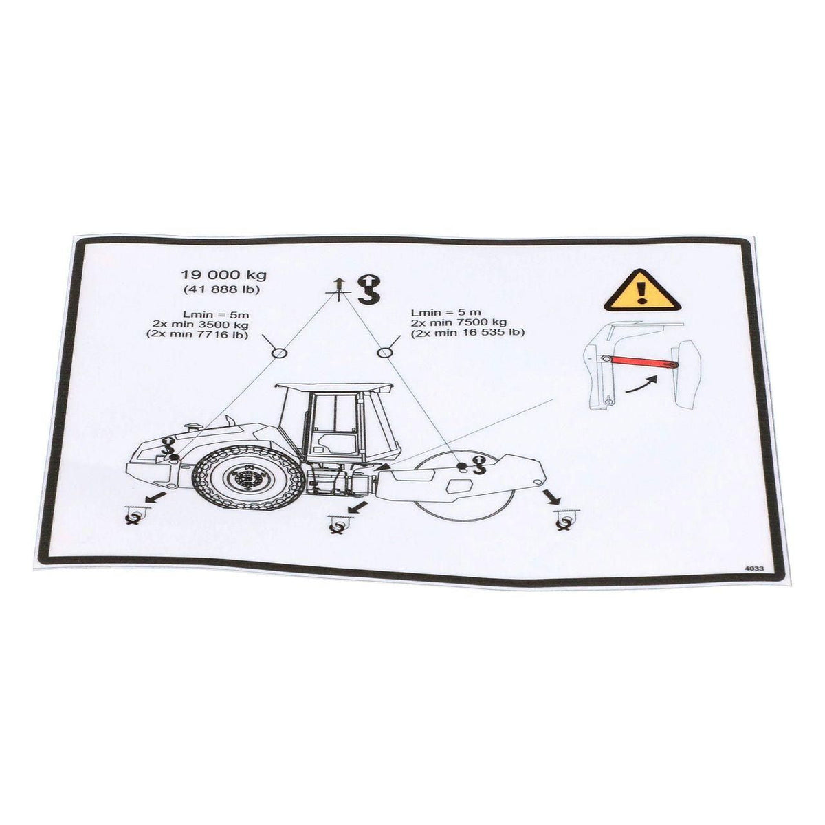 51662122 - OEM LIFTING DECAL - CASE CONSTRUCTION