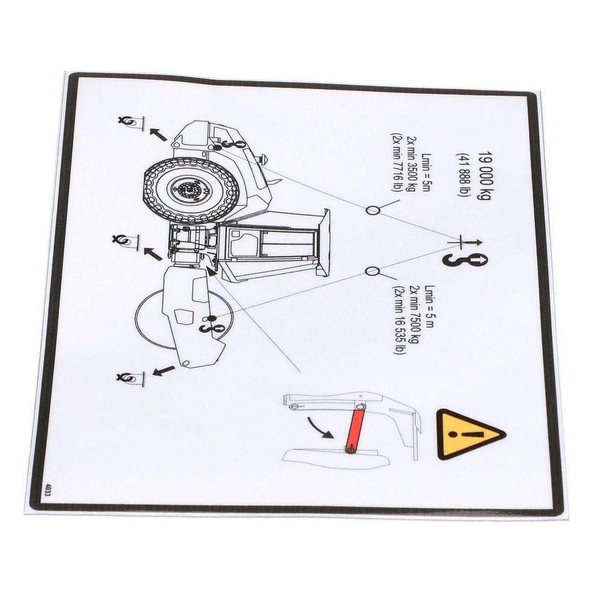 51662122 - OEM LIFTING DECAL - CASE CONSTRUCTION