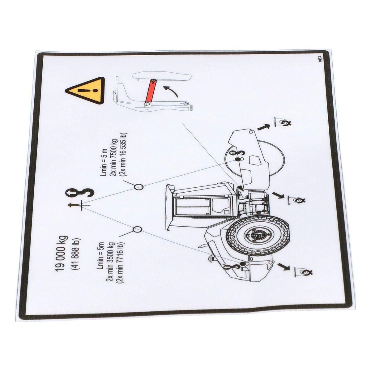 51662122 - OEM LIFTING DECAL - CASE CONSTRUCTION