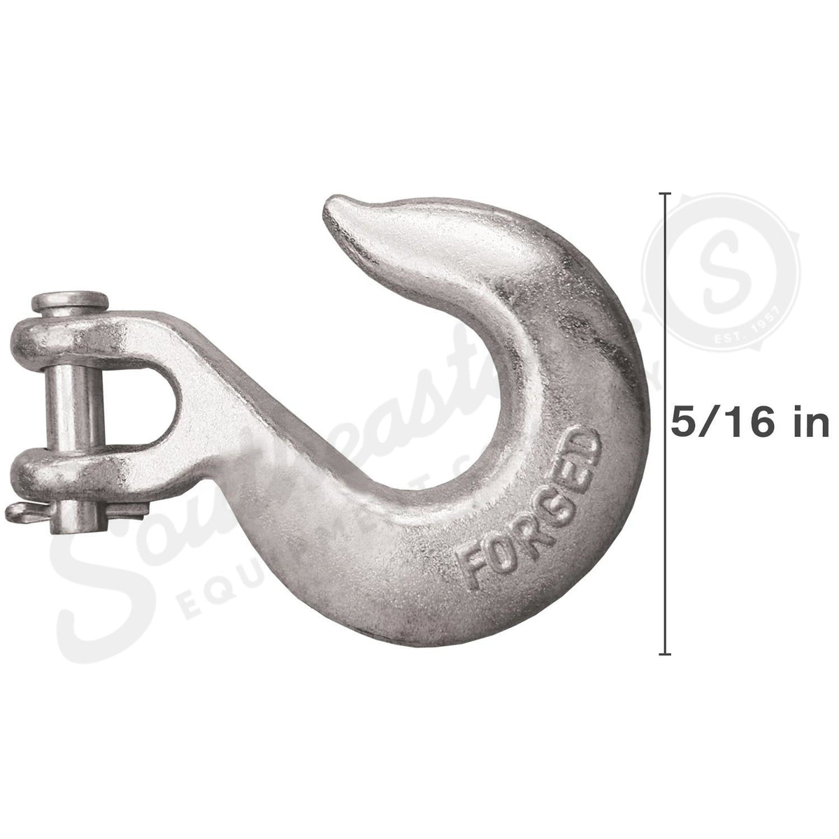 64.307.007X - OEM 5/16" GRADE 43 SLIP HOOK - CASE CONSTRUCTION