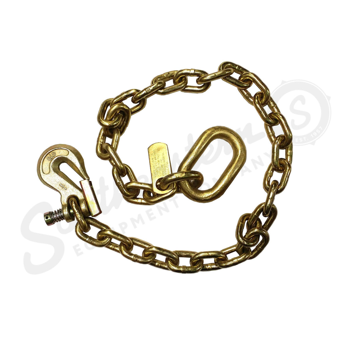 64.367.516X - OEM GRADE 70 AGRICULTURAL SAFETY CHAIN 67 INCH w/ 5/16 INCH HOOK - CASE CONSTRUCTION